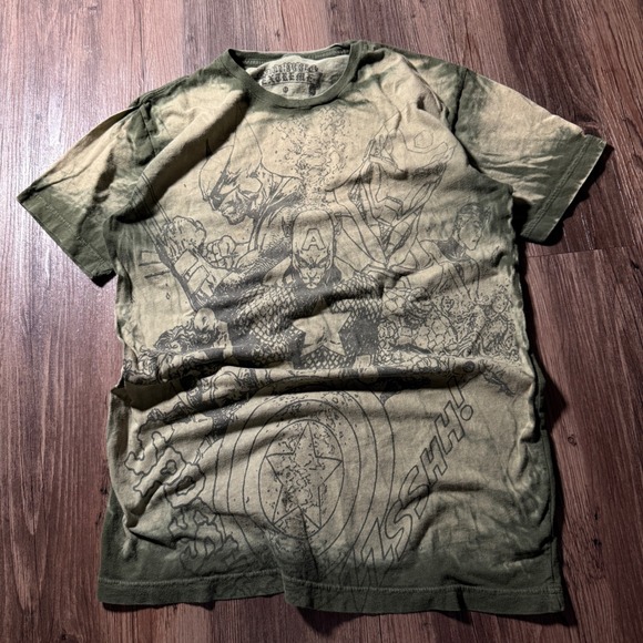 Marvel Avengers Other - Marvel‎ Avengers Assemble Captain America AOP Graphic Print T Shirt Medium